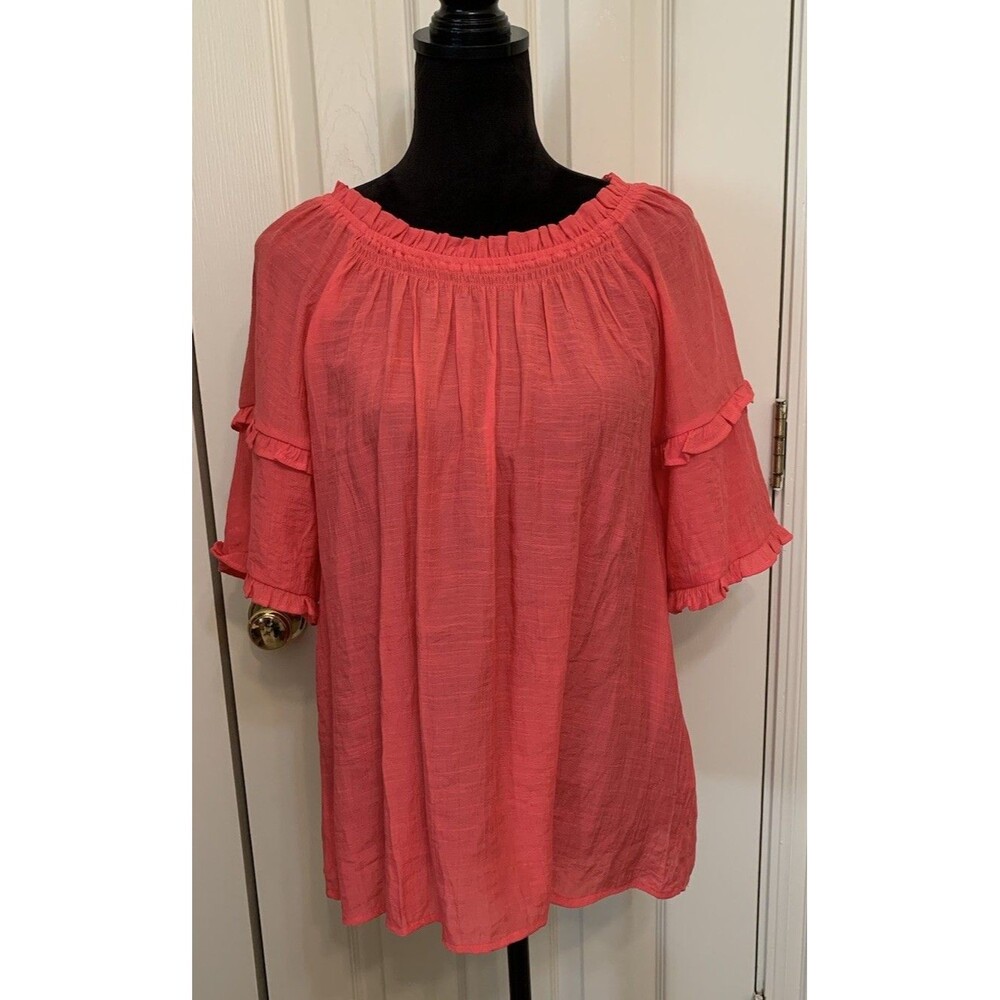 Nanette Lepore Womens Size Large Top Watermelon Girly Dainty Lightweight NWT
